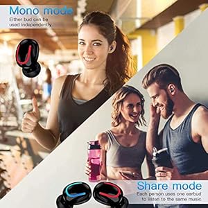 MISSJJ Cuffie Bluetooth 5.0,50 H Autonomia,CVC 8.0 Riduzione Rumore,Auricolari Bluetooth Stereo 3D,Cuffie Senza Fili… - immagine 8