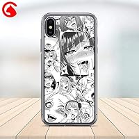 CatixCases Ahegao Anime Phone Case Hentai Manga Face Artwork Gift Cell Plastic Сlear Case for Apple iPhone X/XS/XR/XS Max / 7/8 / plus iPhone 6 / 6S plus Protector Protective Cover Art Design