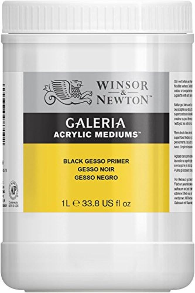 Winsor & Newton 3054825 Galeria Acrylic, Gesso Schwarz, 1 l (Pack of 1)