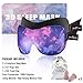PrettyCare 3D Sleep Mask (New Design - Aurora Purple and Black) Eye Mask for Sleeping - Contoured Face Mask Silk - Blindfold with Ear Plugs,Travel Pouch - Best Night Eyeshade for Men Women Kids