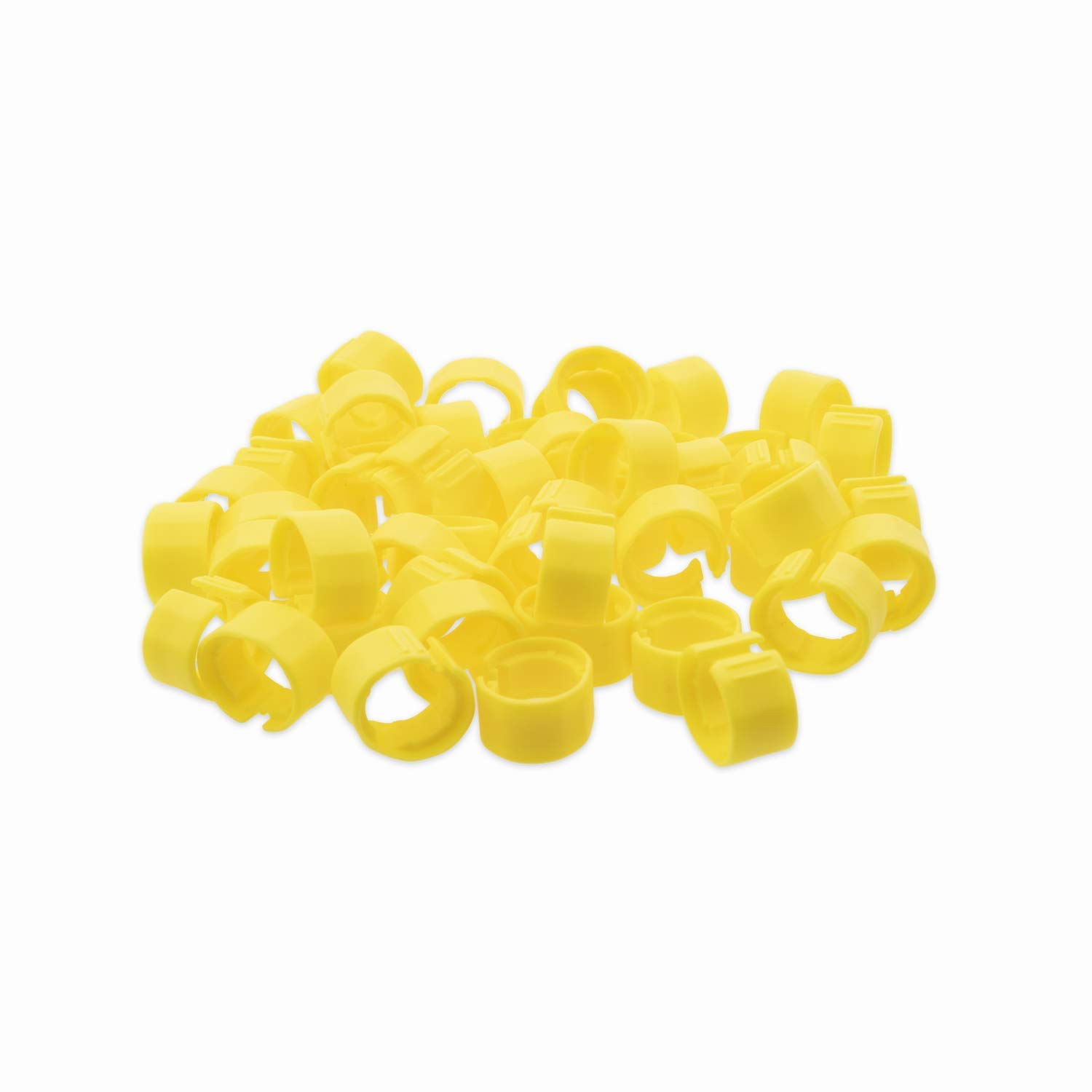LINKUP - Cat7 26AWG Cable Identifier Coloured Rings - Yellow (50 Pack)