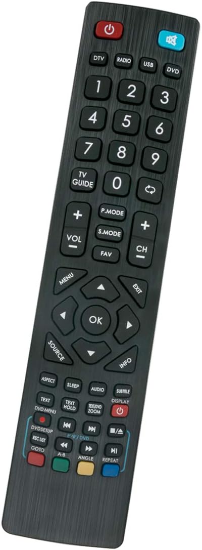 Universal Remote Control Compatible with Blaupunkt Technika Alba Bush 39E21B-FHD 24E21B-HDR 32E21B-FHD 22E21B-FHD 24E21B-HDR/DVD 22E21B-FHD/DVD 50/149I-GB-5B2-FHKUP-UK 32/233I-WB-5B2-FHBKUP-EU