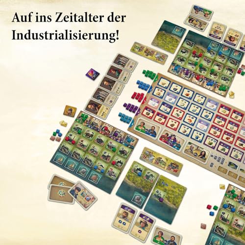 KOSMOS 680428 Anno 1800, Das Brettspiel zum beliebten PC-Spiel, Aufbau-Strategie-Spiel für 2-4 Spieler, Gesellschaftsspiel ab 12 Jahre, mit Originalgrafiken 3