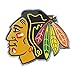 FANMATS 60482 Chicago Blackhawks Heavy Duty Aluminum Embossed Color Emblem, Auto Emblem Decal