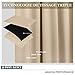 PONY DANCE Kitchen Beige Curtains - Home Decoration Room Darkening Thermal Insulated Blackout Window Treatments/Draperies Block Light Protect Privacy, 42 W x 54 L, Biscotti Beige, 2 Pieces
