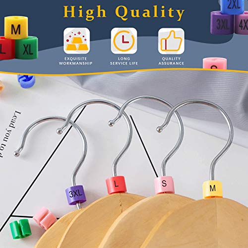 Hilitchi 288Pcs Clothes Hanger Size ColorCoding Garment Size Markers
