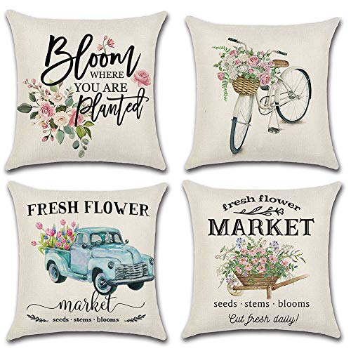 20x20 spring pillow covers
