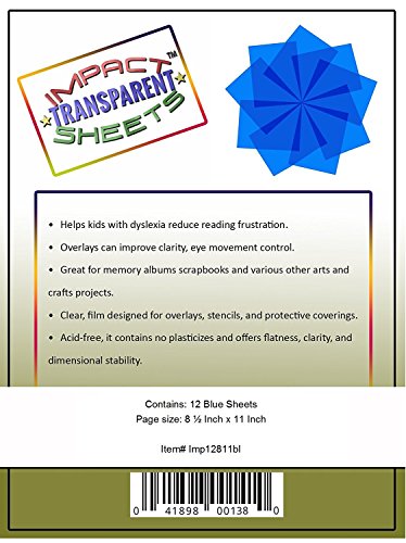 12 Pack - Colored Overlays, Transparency Dyslexia Reading Color Film ...