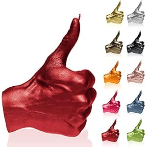 Candellana Candles Thumbs Up Kerze, Metallisch-Rot