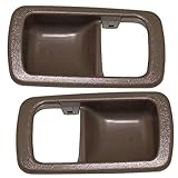 Driver and Passenger Inside Inner Brown Door Handle Trim Bezels Replacement for Toyota 69277-32060-W3 69277-32060-W3