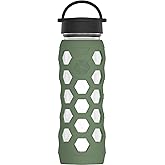 LIFEFACTORY 22oz Bottle Classic Cap Hex Olive