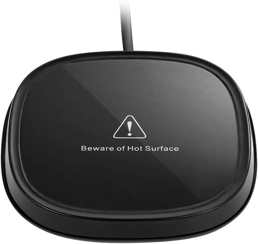 Mug Warmer, EKUPUZ Coffee Mug Warmer with Automatic Switch for Office Desk and Home Use, Electric Beverage Warmer Plate for Cocoa Tea Water Milk, Best Gift for Coffee Lovers (Black)