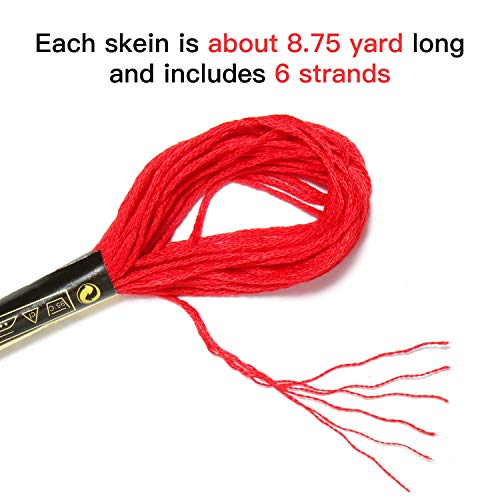 MoloTAR Rainbow Color Embroidery, Cross Stitch Threads, Bracelets, Crafts Floss,150 Skeins