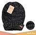 Brook + Bay Slouchy Beanie - Women's Winter Hats, Beanie Slouch Hats for Cold Weather, Oversized Beanie Knitted Hats for Women & Men Black Gray