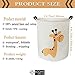 BOOHIT Storage Baskets,Canvas Fabric Laundry Hamper-Collapsible Storage Bin with Handles,Toy Organizer Bin for Kid's Room,Office,Nursery Hamper, Home Decor (giraffe)