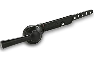 Korky Strongarm Metal Toilet Handle and Lever - Universal to Fit Front, Angled, Side, Left, and Right Mount Toilets - Matte Black, Simple Style, 6034BP
