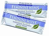 Pure Touch Feminine Wipes ORGANICS Individual Flushable Moist Wipes BULK of 350 Single-Use-Packets