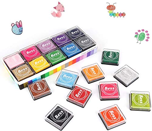 WeLiu Craft Ink Pad Stamps,Washable 20 Colors Rainbow Finger Ink Pad for Kids (Pack of 20)