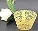 A&S Creavention® Vine Cupcake Holders Filigree Vine Designed Decor Wrapper Wraps Cupcake Muffin Paper Holders - 50pcs (Gold)