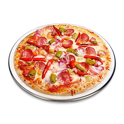 New Seamless Aluminum Pizza Screen Baking Tray, Pizza Making Net Bakeware Pizza Tools Metal Net Bakeware Kitchen Tools Pan Round Baking Tray - Thumbnail 2