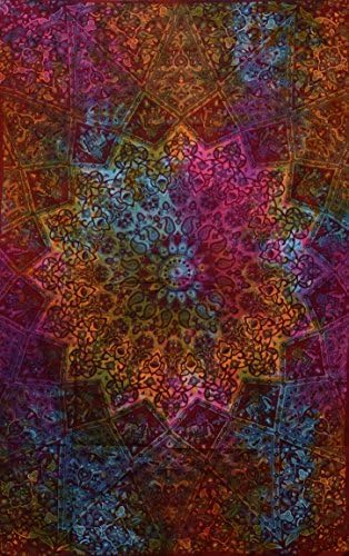 Shubhangie Twin Tie Dye Bohemian Tapestry Elephant Star Mandala Tapestry Tapestry Wall Hanging Boho Tapestry Hippie Hippy Tapestry Beach Coverlet Curtain 86" X 56"