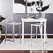 Coaster Home Furnishings - Juelia - Acrylic & Chrome - Set of 2 Clear Acrylic Counter Height Stools with Chrome Base and Footrest - Kitchen, Bar, Dining - 30-Inch - Clear & Chrome - 100295