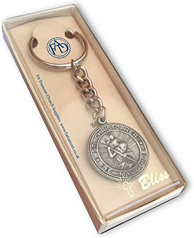 Silver Oxide Our Lady of Lebanon Keychain