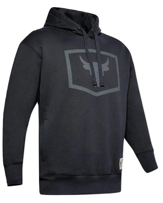 Under Armour Men's Project Rock WarmUp Hoodie Sweatshirt (Black, Large