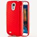 Hyperion Samsung Galaxy S5 Extended Battery HoneyComb Matte TPU Case / Cover (Fits 5600mAh and Hyperion's 6500mAh Extended Battery) [2 Year No Hassle Warranty] (CASE ONLY. Does not include battery) **Hyperion Retail Packaging** - RED