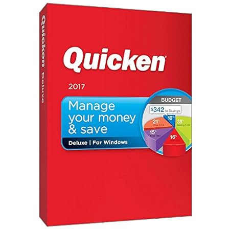 Quicken Deluxe 2017 - Personal Finance & Budgeting Software - Full Retail. No subscription required. For Windows/PC