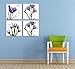 GOUPSKY Art - Modern Giclee Prints Framed Artwork Dream Hope Imagine and Believe Purple Flickering Flowers Pictures Photo Paintings on Canvas Wall Art for Home Wall Decor 4Pcs/Sets