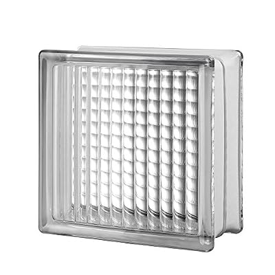 Seves Glass Block 8 x 8 x 4 Cross Rib Glass Block