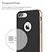 iPhone 7 Plus Case, ROCK [Royce] - Black & Champagne Gold [Ultra Thin][Heavy Duty][Metal Texture Side Buttons][Dual Layered][Slim Fit][Hard PC + Soft TPU] For Apple iPhone 7 Plus (2016)