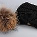 FURTALK Winter Cute Fur Pom Beanie Hat Warm Oversized Chunky Cable Knit Slouch Beanie Hats for Women