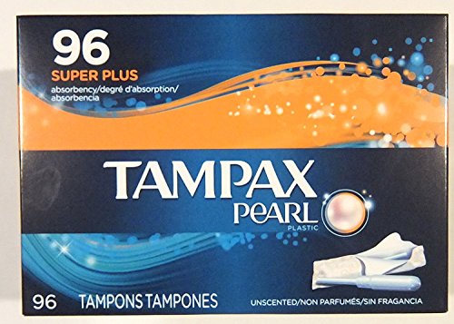 Tampax pearl unscented tampon, super plus absorbency, 9…