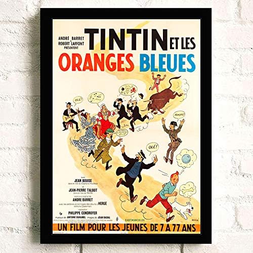 The Adventures of Tintin Cartoon Poster Prints Wall Art Decor Unframed,Multiple Patterns Available,16x12 32x22 Inches
