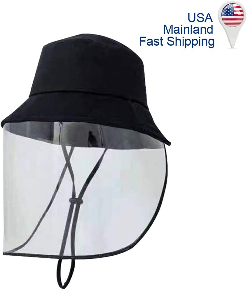 Protective Full Face Shield Anti-Spitting Hat Windproof Dustproof Transparent Mask