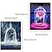 2 Packs 5D DIY Diamond Painting Set Decorating Wall Stickers For Living Room,Full Square Drill Rhinestone(30X40CM/12X16inch) ，Two Rose