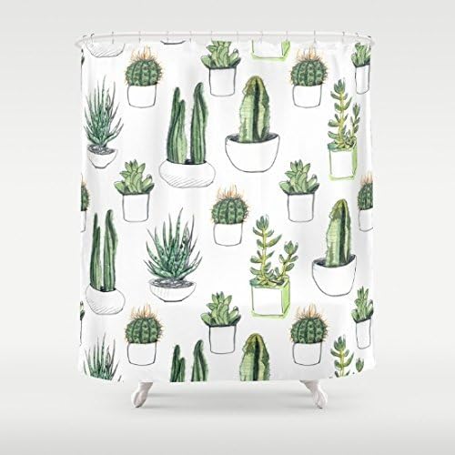 wendana Fabric Shower Curtain Floral Pattern Waterproof Quick-dry Mildew Resistant Shower Curtains for Bathroom with Hooks 72 x 72 inch Machine Washable