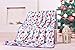 Genio Baby Sherpa Fleece Baby Blanket Unisex 30 x 40 Soft- Perfect for Swaddling and Strolling, Owl Baby Blankets, Receiving Blankets for Girls (Purple)