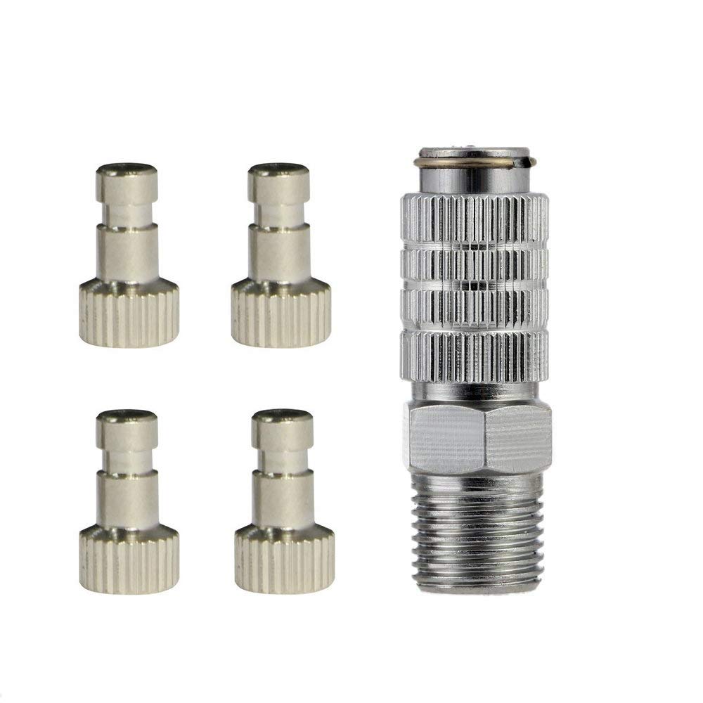 ABEST Airbrush Quick Coupler Quick Release Adapter Connecter 1/8" for Badger airbrush with 4 Male Fitting