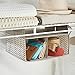 InterDesign Chevron Soft Closet Storage - Hanging Shelf with Two Compartments for Wire Shelving Systems, Taupe/Natural