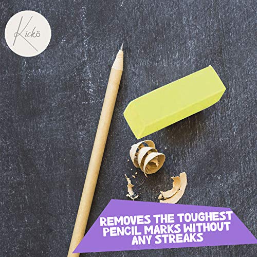 Kicko Neon Bevel Eraser 12 Pack Jumbo Classic Rectangular Shaped