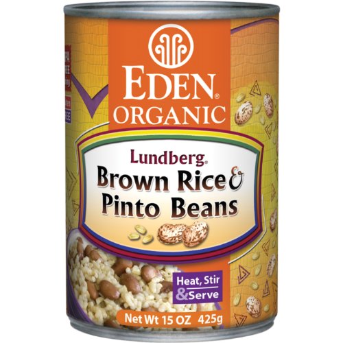 Eden Organic Brown Rice & Pinto Beans, 15-Ounce Cans (Pack of 12)