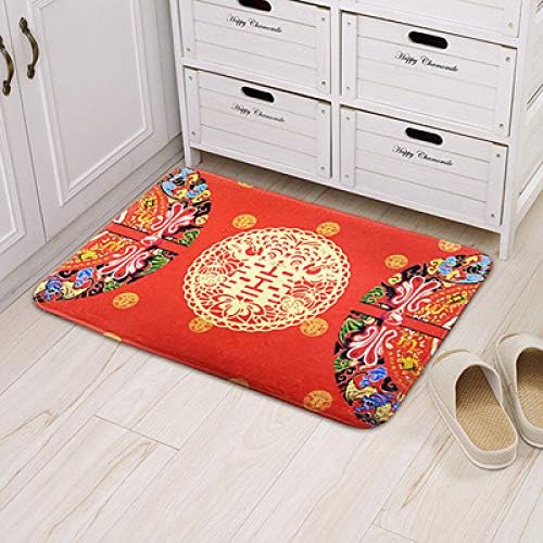 GSYDDTG Joyous Married Home Decor Welcome Doormat Carpets for Living Room Non-Slip Bedroom Rugs Kitchen Floor Mat Wedding Decoration