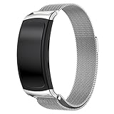 Maxjoy for Samsung Gear Fit 2 Band, Milanese Loop Replacement Bands Stainless Steel Bracelet Metal Strap with Magnet Clasp for Samsung Gear Fit2 SM-R360 Smart Watch, Silver