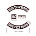 Custom Patch Vest Biker Motorcycle Rocker Name Patches (Red on Black)