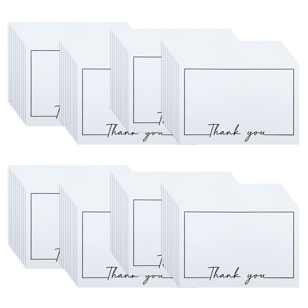 WYAN Blank Cards-80 Pcs 90x54 mm Thank you Card,Message Card,Gift Card,Blank Business Cards,for DIY Grafitti Messages,DIY Creations(Can be used with envelopes) — image 1