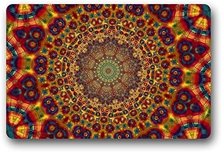 Heymats Novelty Design Custom Hippie Mandala Indoor/Outdoor Doormat 23.6 x 15.7 Inches