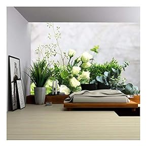 Flowers - Removable Wall Mural | Self-Adhesive Large Wallpaper - 66x96 inches